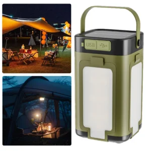 Solar Camping Lantern Portable Flashlight LED