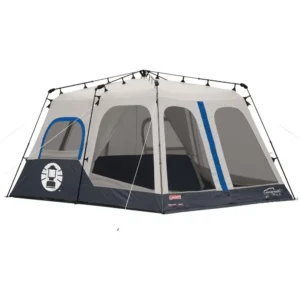Instant Camping Tent with 1-Minute Setup, Large Family Tent with Pre-Attached Poles, Air Vent, & Carry Bag,