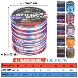 4 Strand Braided Fishing Line 300M