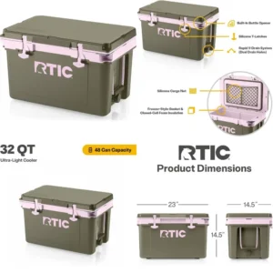 32 Quart Hard Cooler Insulated Portable Ice Chest