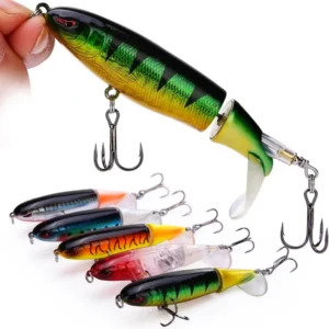 1-8Pcs Topwater Fishing Lure Whopper Popper