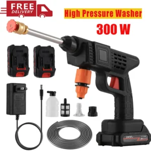 300W 30Bar Cordless High Pressure Car Washer Spray Water Gun